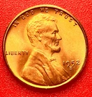1952-S Lincoln Wheat Cent Penny GEM RED BU From an Original Bank Roll