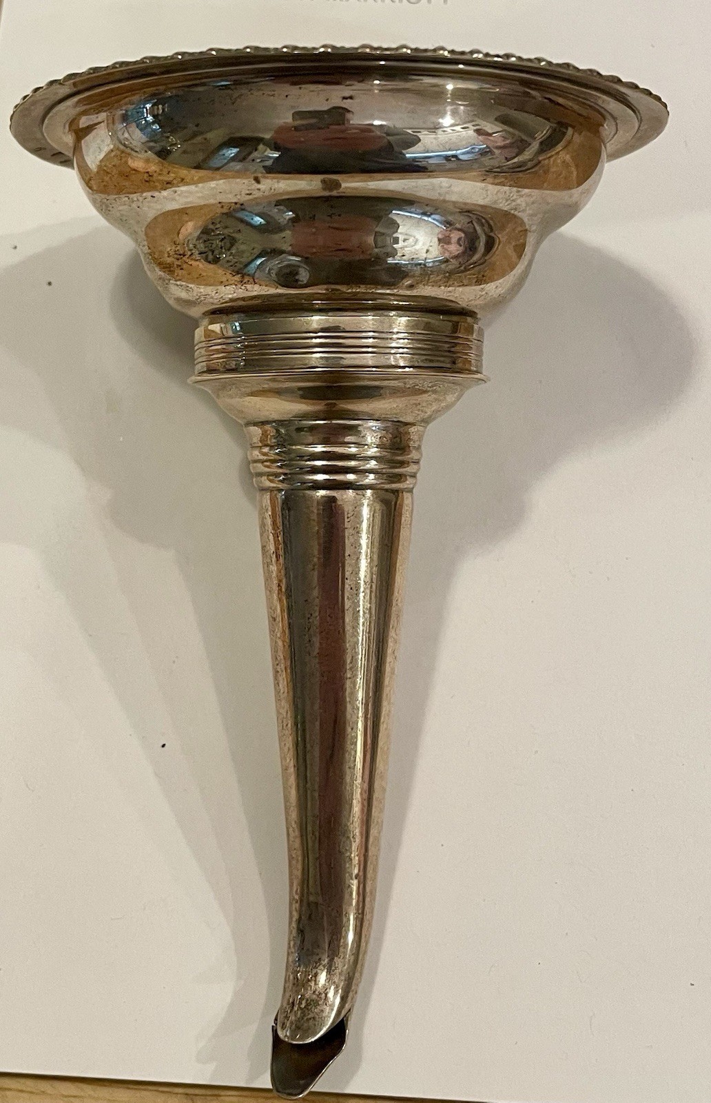 Sterling Silver Wine Funnel London 1836 Maker Mark HC London