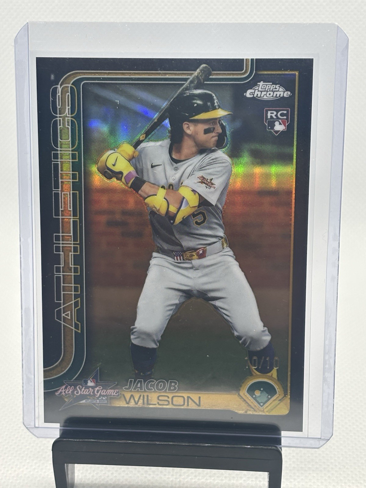 2025 Topps Chrome Update Jacob Wilson All-Star Game Rookie Black Refractor 10/10