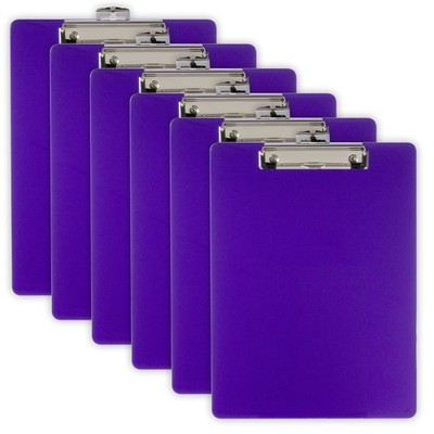 Officemate Recycled Plastic Clipboard Letter Size Purple Pack Of 6 83085
