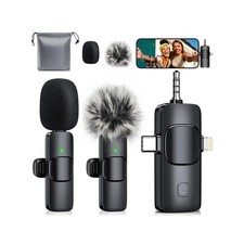 MENERESAS 3-in-1 Mini Microphone for iPhone: Wireless Mini, Phantom black