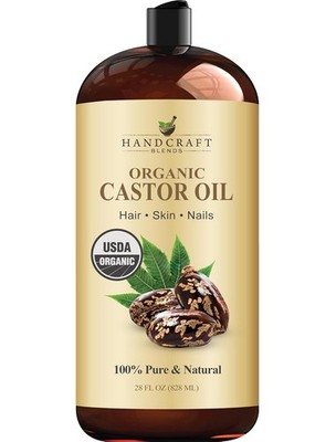 Premium Organic Castor Oil 100% Hexane-Free Cold Pressed Beauty (Select scent)