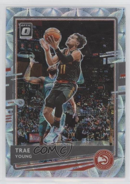 2020-21 Panini Donruss Optic Premium Box Set Prizm 44/249 Trae Young #2 s3g