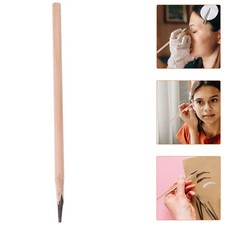 Natural Wood Eyebrow Pencil 3Pcs Waterproof Coffee Shade Durable Brow Kit
