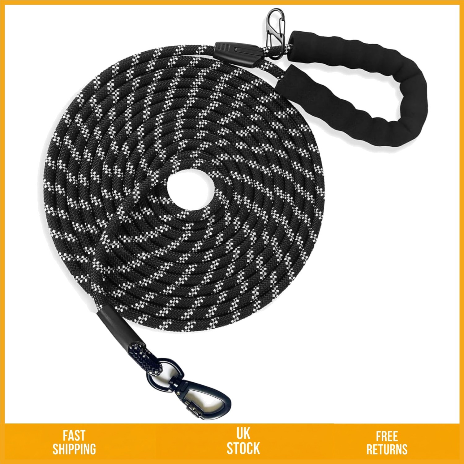 Professional Reflective Long Training Dog Leash Padded Handle Durable 10M Blue