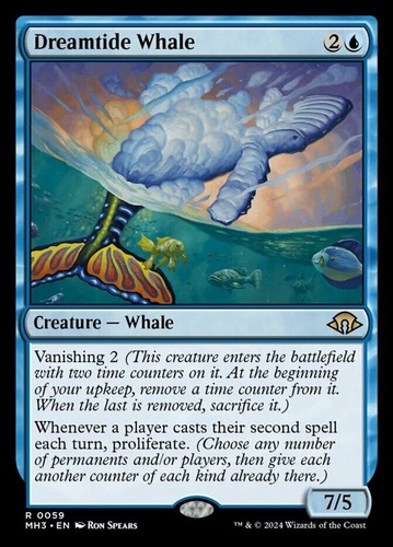MTG Dreamtide Whale - Foil, Modern Horizons 3, Lightly Played, Englisch