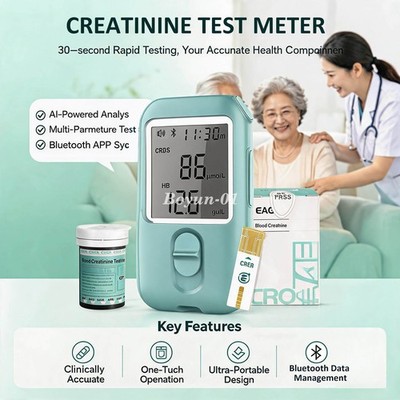 Blood Creatinine Test Meter   Home Kidney Function Checker Kit with 25 Strip