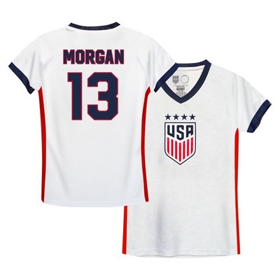 Girls Soccer Jersey US Women s National Team Alex Morgan White Red Large Icon