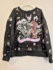 The Nightmare Before Christmas Jack and Sally Girls Sz Large Graphic Sweatshirt