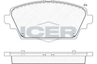 Bremsbelagsatz Vorne Lucas-Trw-System FüR Nissan Almera Tino V10 00-> 8671019115