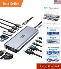 Selore USB C Docking Station Dual Monitor,LaptopDocking Station,14 in 1 Docki...