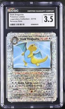 Pokemon Karte CGC 3.5 Dark Dragonite Reverse Holo Legendary Collection 5/110