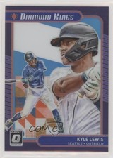 2021 Donruss Optic Diamond Kings Carolina Blue & White Prizm Kyle Lewis #13 0m68