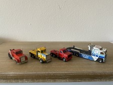 Lotto 4 Motrici Camion Vintage Matchbox Kenworth Peterbilt & Majorette 1/100