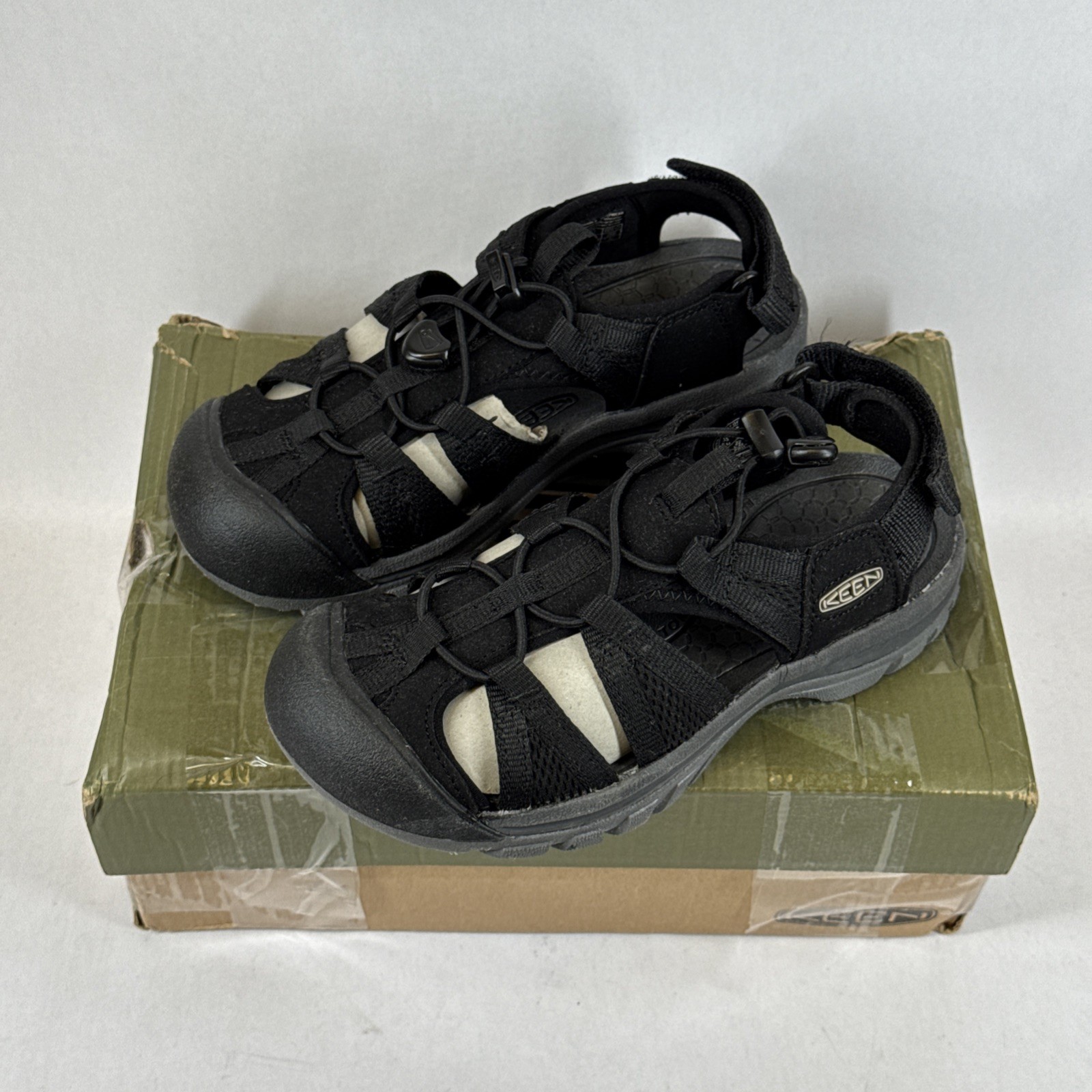 Sandali da trekking impermeabili Keen Venice II H2 donna taglia 5 nero grigio acciaio