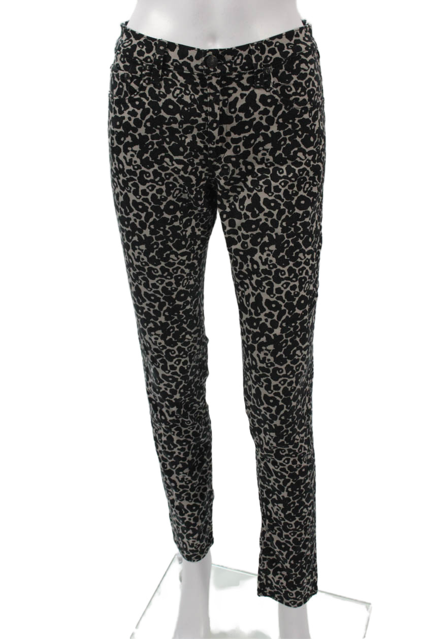 Rag & Bone Women Black Leopard Print Mid Rise Pants Button Fly Size 30Free Shipping in US $100+ Orders | $6.95 Orders Below