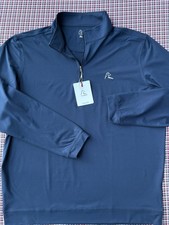 Rhoback Heather Performance Q-Zip - Navy sz XL