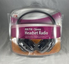 RadioShack AM/FM Stereo Headset Radio 120-0934 TESTED