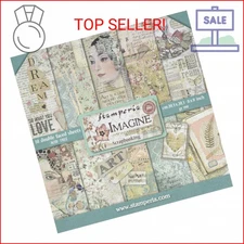 STAMPERIA INTERNATIONAL, KFT PAPER PAD 8X8 10PK IMAGINE, 20.3 x 20.3 (8" x 8"), 