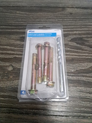 #ad Blue Hawk 3 8quot; x 3quot; Heavy Duty Sleeve Anchors with Drill Bit Masonry Box of 4 $8.00