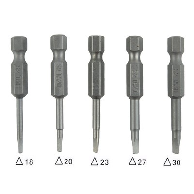 5 Pcs Magnetic Triangle Head Screwdriver Bits 1/4 Hex Shank Electric-Tools