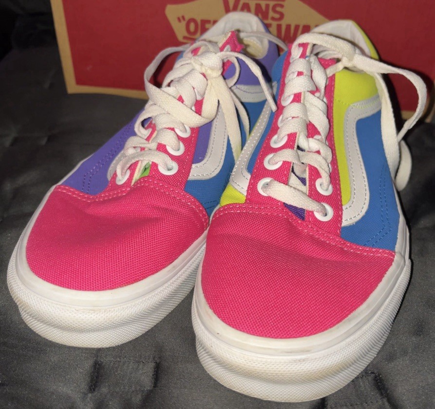 VANS Old Skool Sneaker Skate Colorful Shoes Neon Multicolor 8W