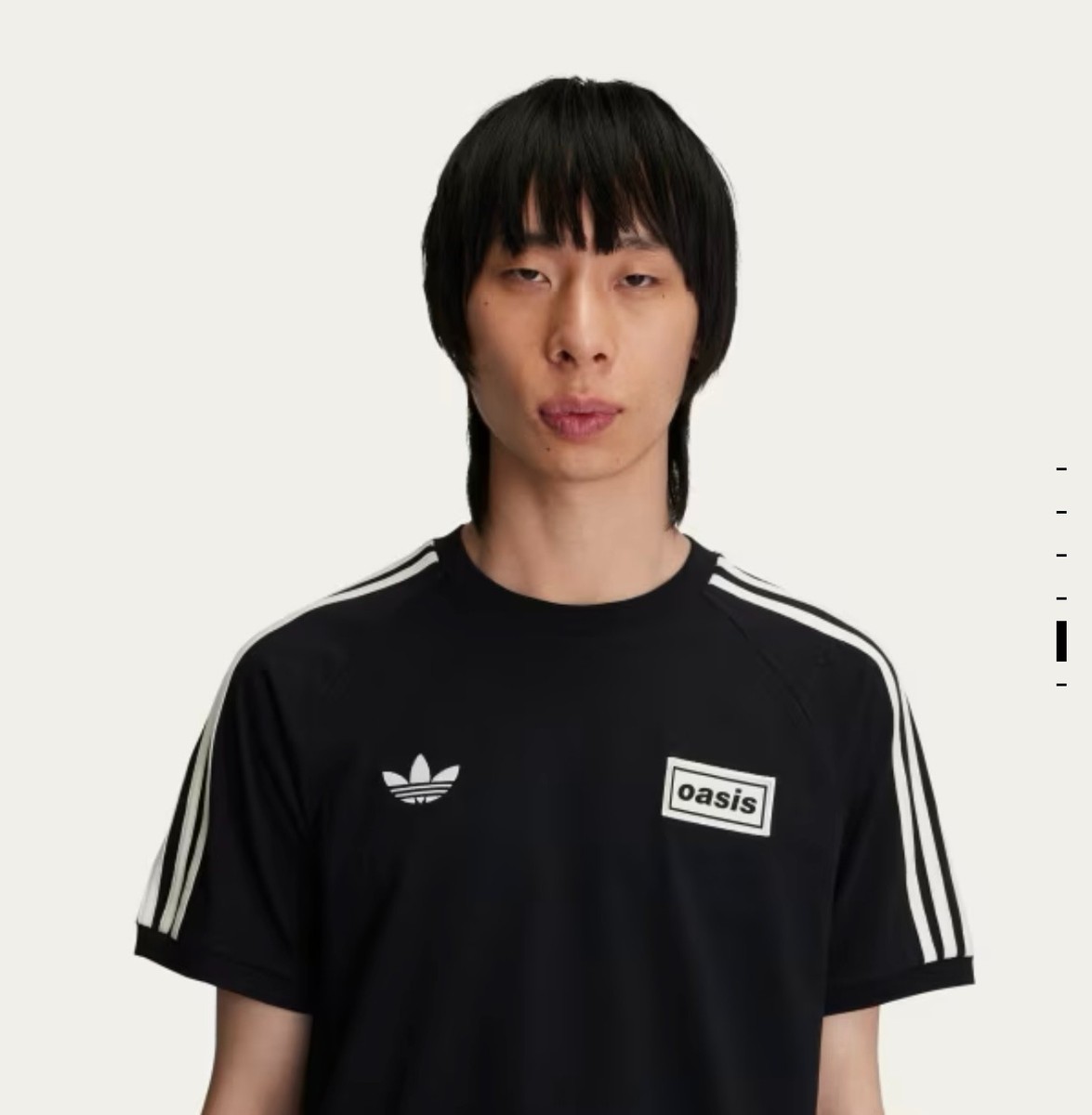 Adidas Original x Oasis Collab Tour 3-Stripes Tee NWT (Black