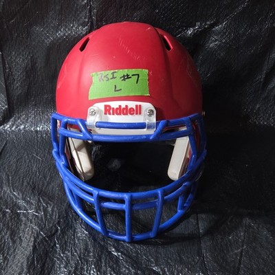 Riddell Full Face Football Helmet Large Red/Blue/White Foam Plastic NOCSAE