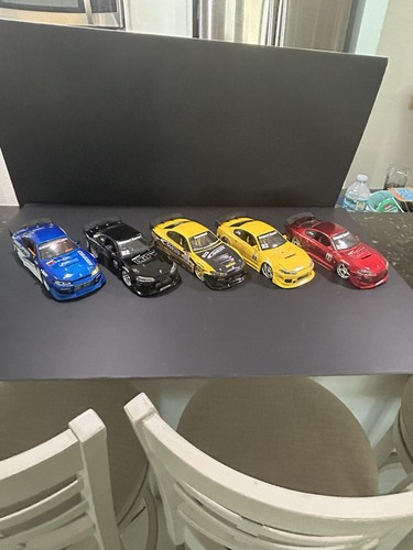 Jada 1/24 Import Racer Nissan Silvia S15 5 Car Lot Used And New! Nice!