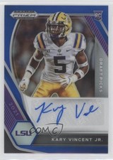 2021 Panini Prizm Draft Picks Blue 130/149 Kary Vincent Jr #DPA-KVI Auto qp4