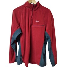 Rab Micro Pull-On Herren Fleece XXL rot Polartec Quarter Zip Outdoor