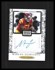 2021 Marlon Tuipulotu Rookie Auto SAGE Premier Draft #A103 Philadelphia Eagles