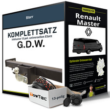 Für RENAULT Master III Anhängerkupplung starr +eSatz 13pol uni 11.2012-jetzt AHK