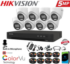 HIKVISION COLORVU 5MP CCTV SYSTEM 4CH 8CH DVR 3K CAMERA NIGHT VISION OUTDOOR KIT