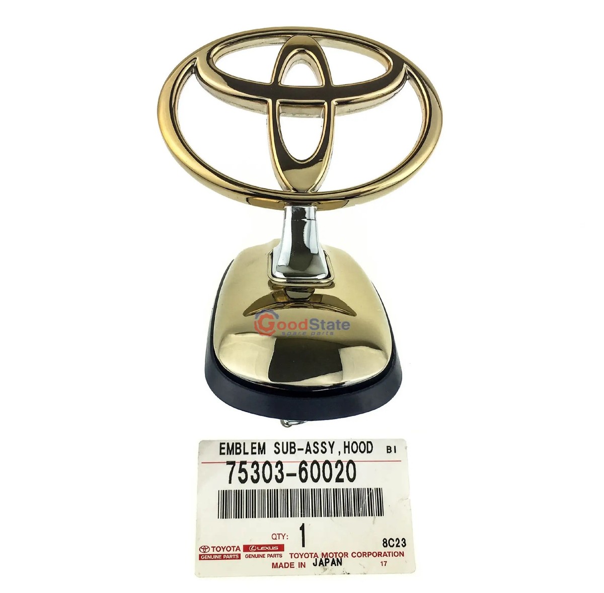 ボートハウス貴重な真鍮エンブレム1980年代 GENUINE Toyota LandCruiser 80 Series J80 1990-1998 Gold Bonnet