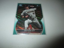 Grayson Hitt 2023 1st Bowman Draft Chrome Aqua Wave Refractor #BDC-57 /125