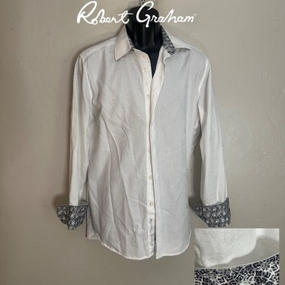 Robert Graham Contrast Long Sleeve Shirt Large classic fit Gently worn