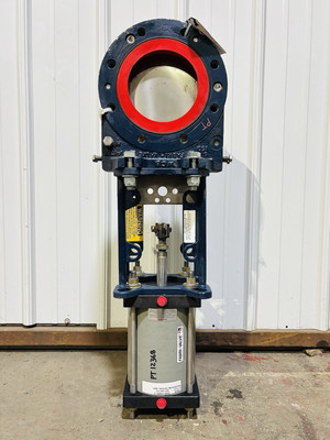 6  Fabri-Valve XS-150 ULV Pneumatic Knife Gate Valve 150# Urethane Lined