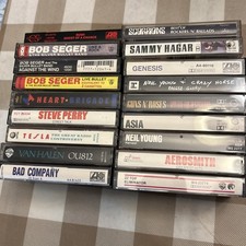 Rock Hard Rock Cassette Lot Of 18 Van Halen Zz Top Scorpions Aerosmith Seger Etc