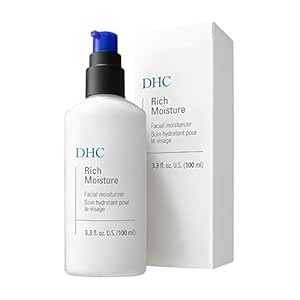 DHC Rich Moisture Lightweight Facial Moisturizer for Dry Dehydrated Skin, 3.3 oz