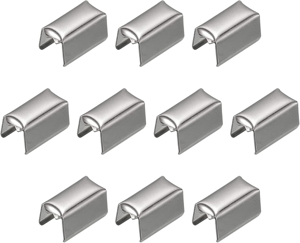 100 StüCk Bandklemmen Umklappen Quetsch Crimp Enden 8X4Mm Endkappen Schmuck Vers-image