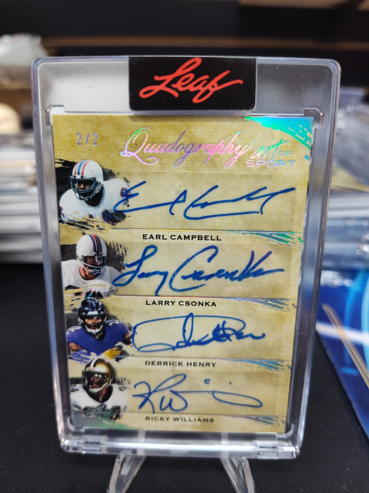 Earl Campbell Larry Csonka Derrick Henry Ricky Williams 2/2 Auto - 2026 Leaf Art