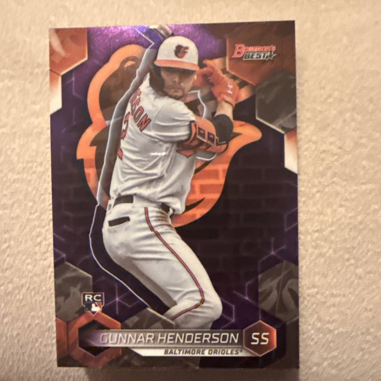 2023 Bowman's Best GUNNAR HENDERSON Purple Refractor /250 RC #26 Orioles