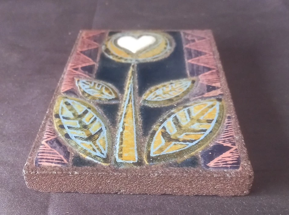 carreau lave émaillé signé Marie et François Lienhard  / Capron Argonautes ?? - Photo 4/4