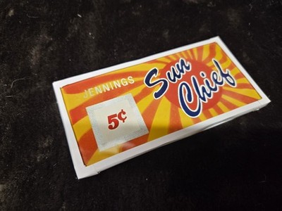 JENNINGS REPRO / REPLACEMENT GLASS JENNINGS SUN CHIEF 5c TOP MARQUEE REPRO
