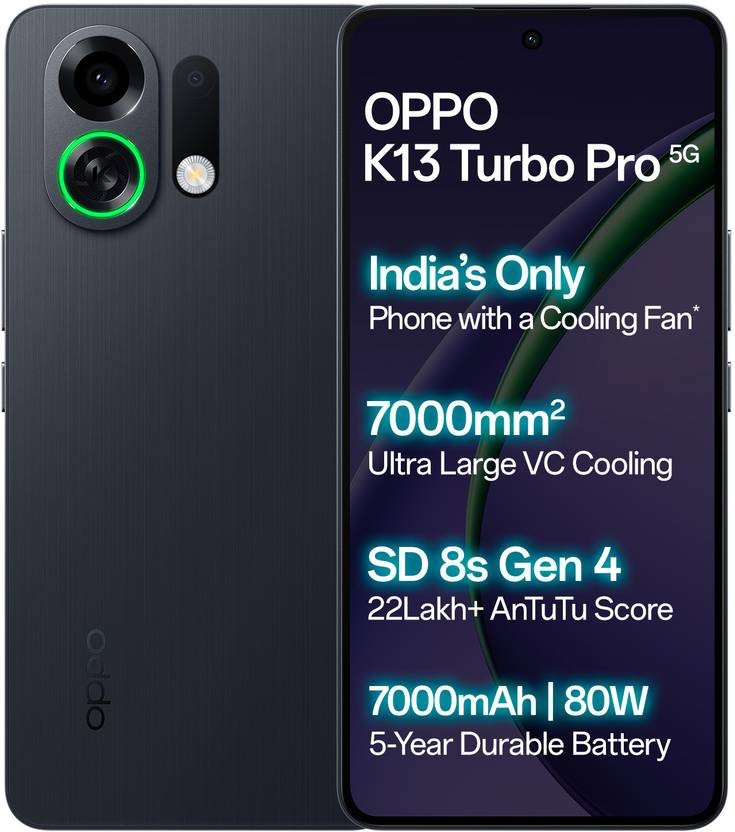OPPO K13 Turbo Pro 5G (Black 256 GB 12GB RAM) 8s Gen 4