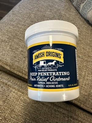 Amish Origins Deep Penetrating Pain Relief Ointment Restless Legs Arthritis 14oz