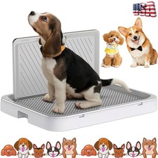Pee Pad Holder, Indoor Potty Tray for Puppy and Small Size Dog with Pee Wall