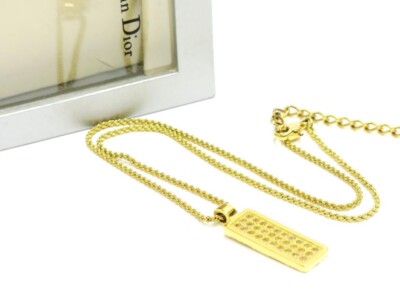 極美品 Dior trotter plate gold necklace s-l400.jpg