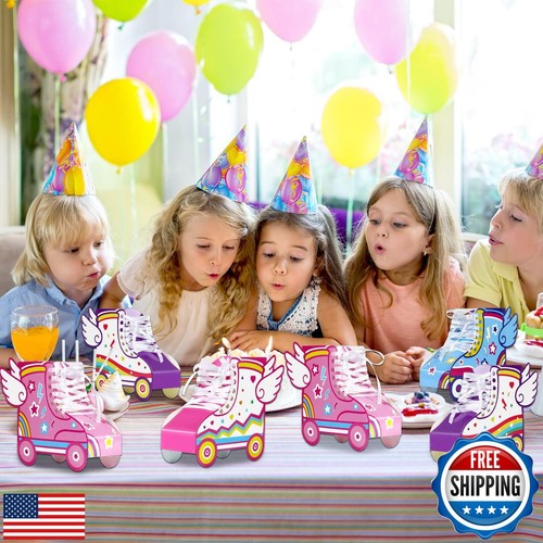 24 Pcs Roller Skating Birthday Party Favor Boxes Roller Skate Paper Boxes Tab - Picture 5 of 5